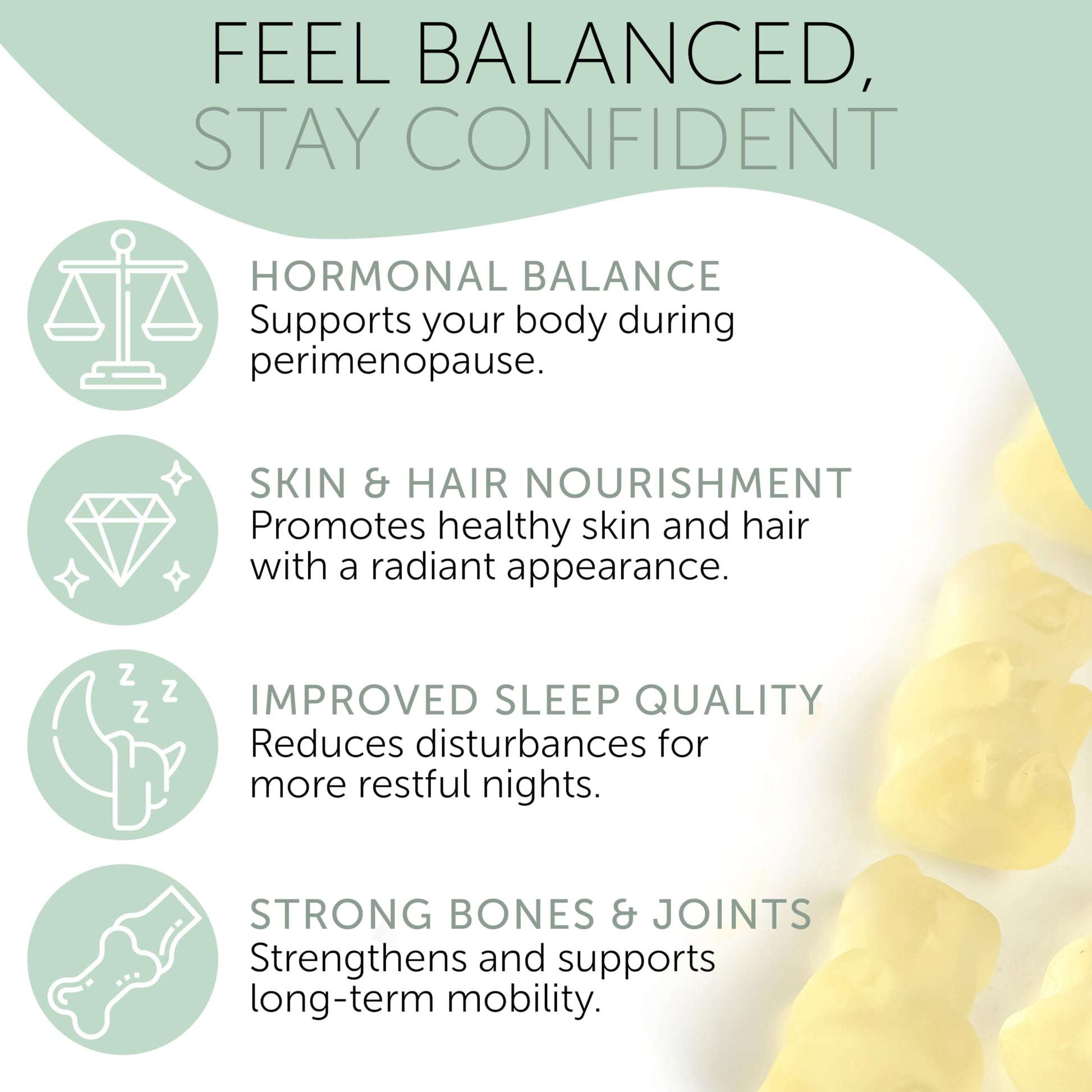 Perimenopause Supplements Women | Premenopausal Gummy Vitamins | Relief for Hormonal Balance & Mood Swings | Supports Menstrual Cycle Regulation | 60 Vegan Gummies Terramed Just Think ComfortBuy Supplements Australia