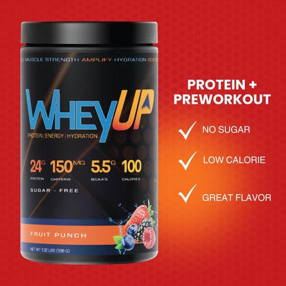 WheyUP Clear Whey Isolate Protein Powder, Blue Raspberry - 150mg Caffeine - 20 Servings WheyUPBuy Supplements Australia