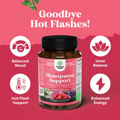 Complete Herbal Menopause Supplement for Women - Multibenefit Menopause Relief Hormone Balance Natures CraftBuy Supplements Australia
