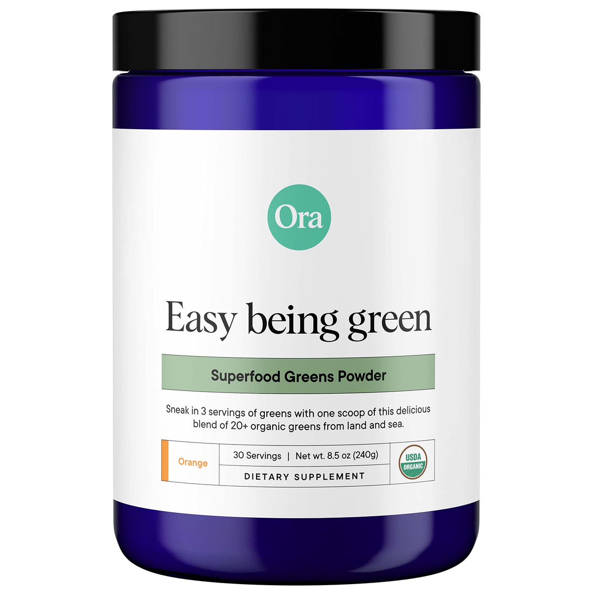 Ora Organic Greens Powder - Vegan, Gluten-Free, Organic Super Greens Drink for Energy and Detox | Antioxidants & Adaptogenic Herbs | 20+ Superfood Greens Blend - Citrus Flavor, 30 Servings Ora OrganicBuy Supplements Australia