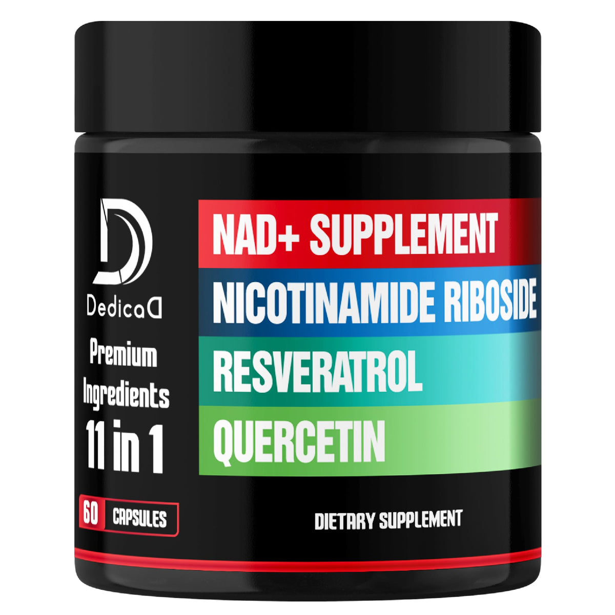 DEDICAD 11in1 NAD Supplement with Nicotinamide Riboside, Quercetin, Resveratrol and 8 More - 2 Month Supply DEDICADBuy Supplements Australia