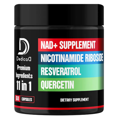 DEDICAD 11in1 NAD Supplement with Nicotinamide Riboside, Quercetin, Resveratrol and 8 More - 2 Month Supply DEDICADBuy Supplements Australia