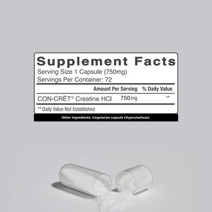 CON-CRET Creatine HCl for Brain Health Capsules – Clinically Tested Support for Memory, Focus, Concentration, Problem-Solving, Clarity, and Mood.* | Made in USA (60 Day Supply) CON-CRETBuy Supplements Australia