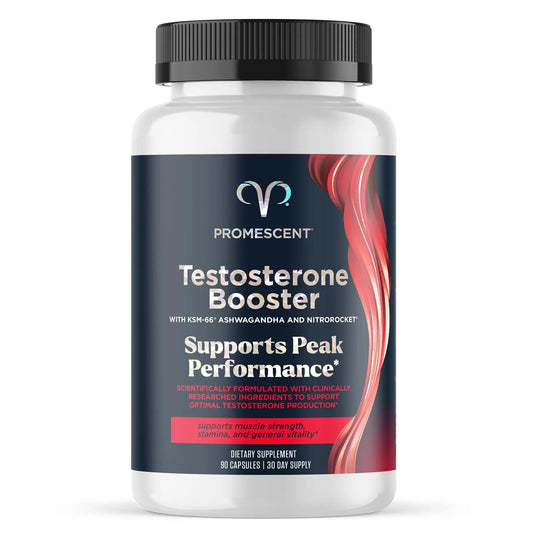 Promescent Testosterone Booster for Men Supplement w/Tongkat Ali (LongJack), KSM-66 Ashwagandha, Goat Weed, Fenugreek & Tribulus Terrestris, Supports Natural Energy, Stamina & Strength, 90 Capsules Promescent buy supplements Au