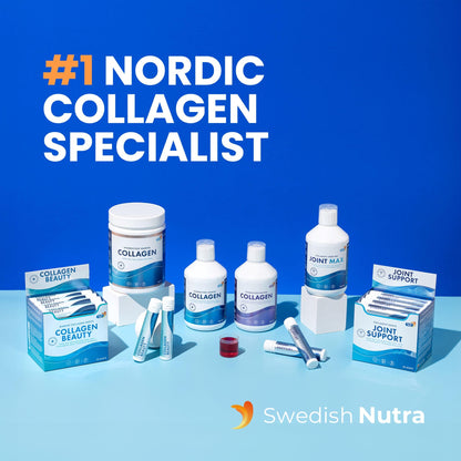 Swedish Nutra 10,000 mg Hydrolyzed Marine Collagen Liquid Supplement - 500 ml, 20 Day Supply | Hyaluronic Acid, Biotin & Vitamin C for Healthy Hair, Skin, Nails & Joints | For Men & Women | Sugar-Free Swedish NutraBuy Supplements Australia