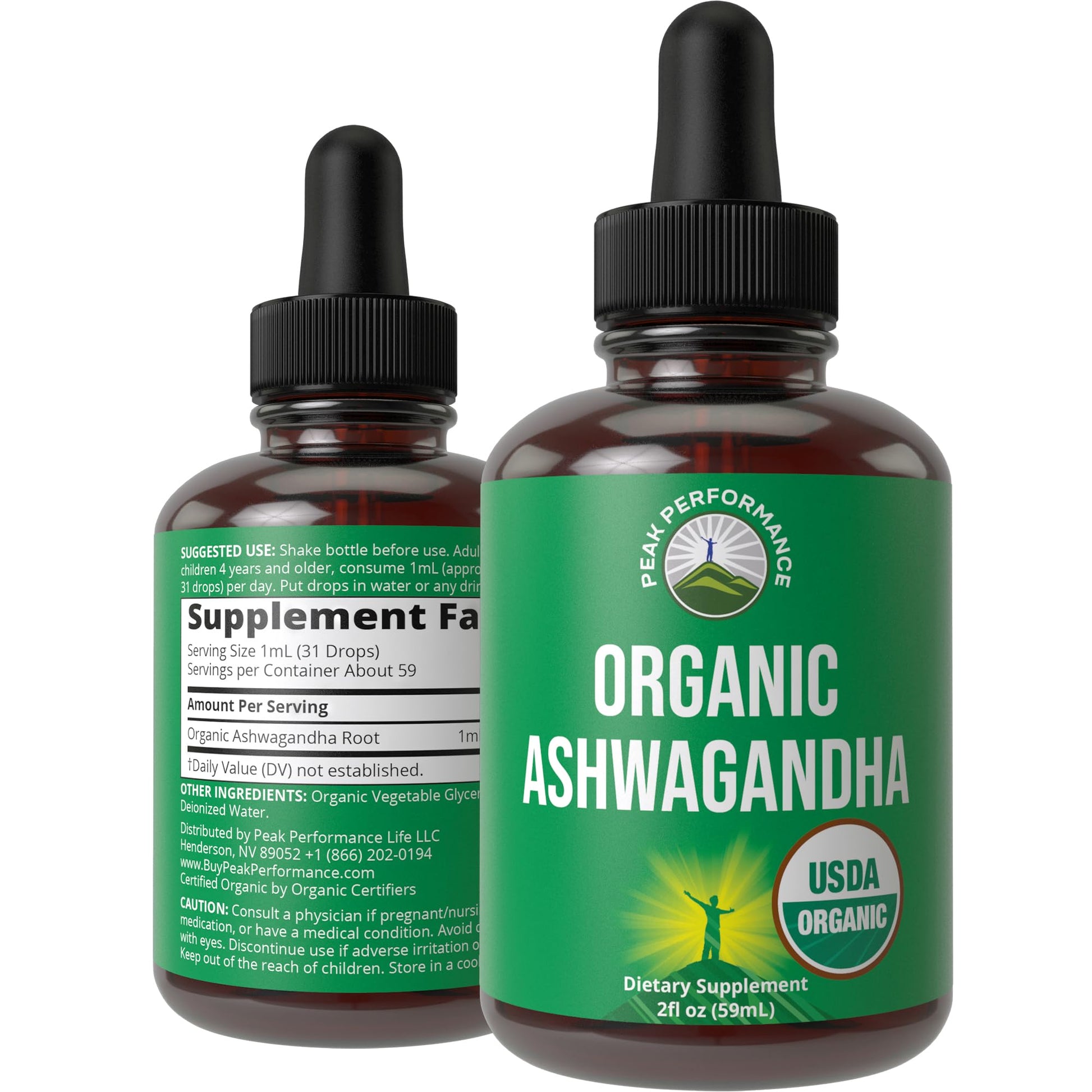 Ashwagandha Liquid Drops. USDA Organic Vegan Supplement. Extra Strength Ashwagandha Root Extract for Women, Men, Kids. with Adaptogens. Zero Sugar, Organic, Gluten Free Tincture Supplements. Peak PerformanceBuy Supplements Australia