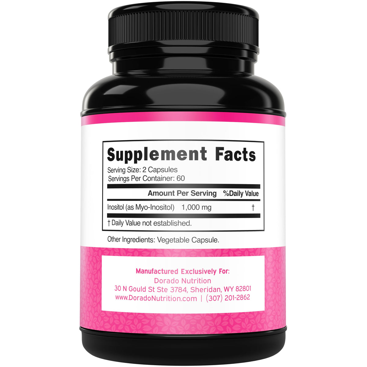 Inositol Capsules (Myo Inositol) (1000mg Per Serving 120 Capsules) Myo Inositol Supplement for Women Hormone Balance Support - Vegan Safe - Third Party Tested - Gluten Free & Made in USA (120 Count) DORADO NUTRITIONBuy Supplements Australia