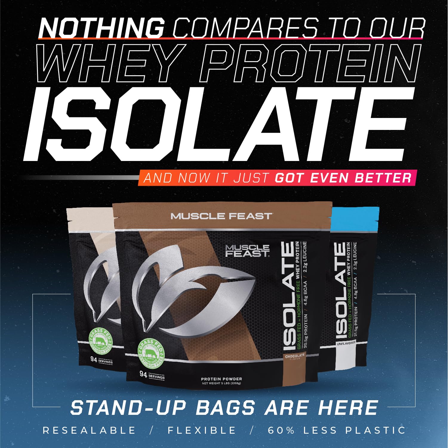 Muscle Feast Grass-Fed Whey Protein Isolate, All Natural Hormone Free Pasture Raised Muscle FeastBuy Supplements Australia