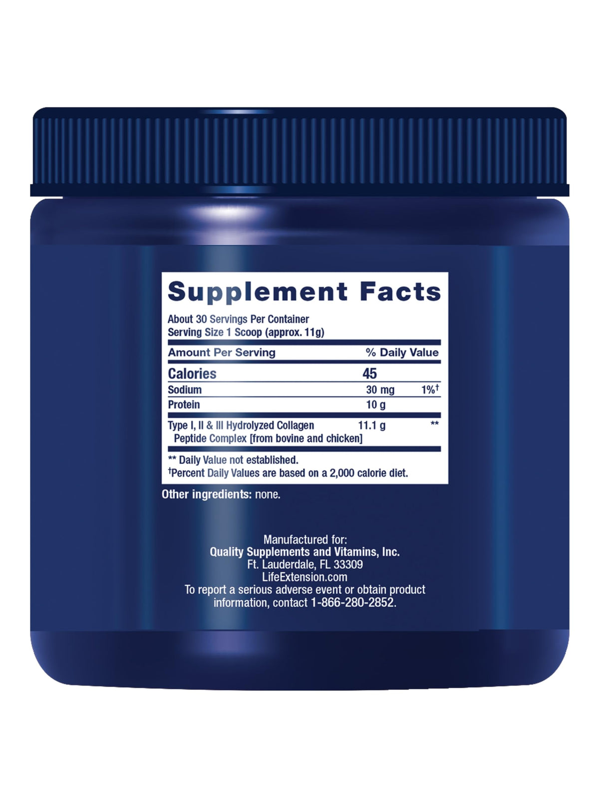 Life Extension Collagen Peptides for Skin & Joints, Collagen Types I, II & III in an Easy-Mix Powder, Gluten Free, Non-GMO, net Weight 343 Grams Life ExtensionBuy Supplements Australia