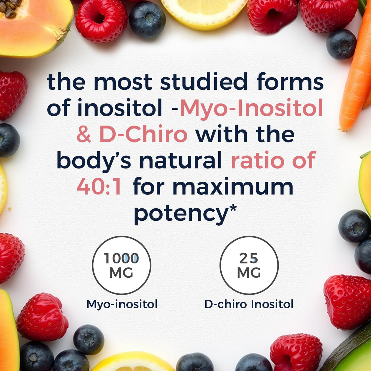 Vitalitown Inositol Supplement for Women, Myo-Inositol & D-Chiro Inositol, Ideal 40:1 Ratio, Hormone Balance & Healthy Ovarian Support for Women, Vitamin B8, Vegan, 60 Capsules, No Gluten VitalitownBuy Supplements Australia