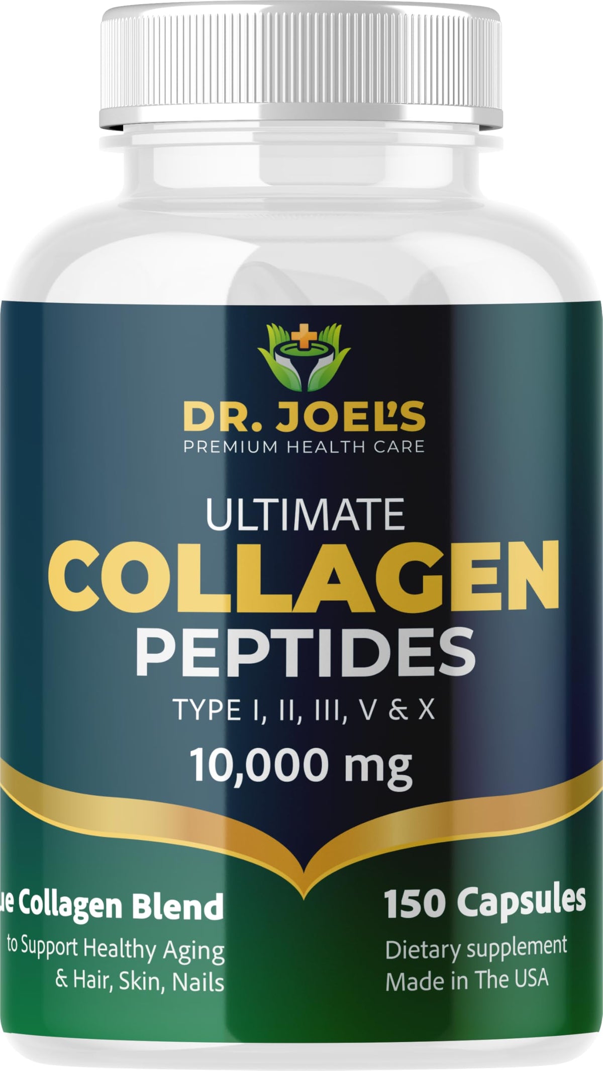 Dr. JOEL'S Multi Collagen Complex for Women and Men - Collagen Peptides Capsules with Biotin - Ultimate Collagen Pills 150 - Type I, II, III, V & X - Made in The USA Dr. JOEL'SBuy Supplements Australia