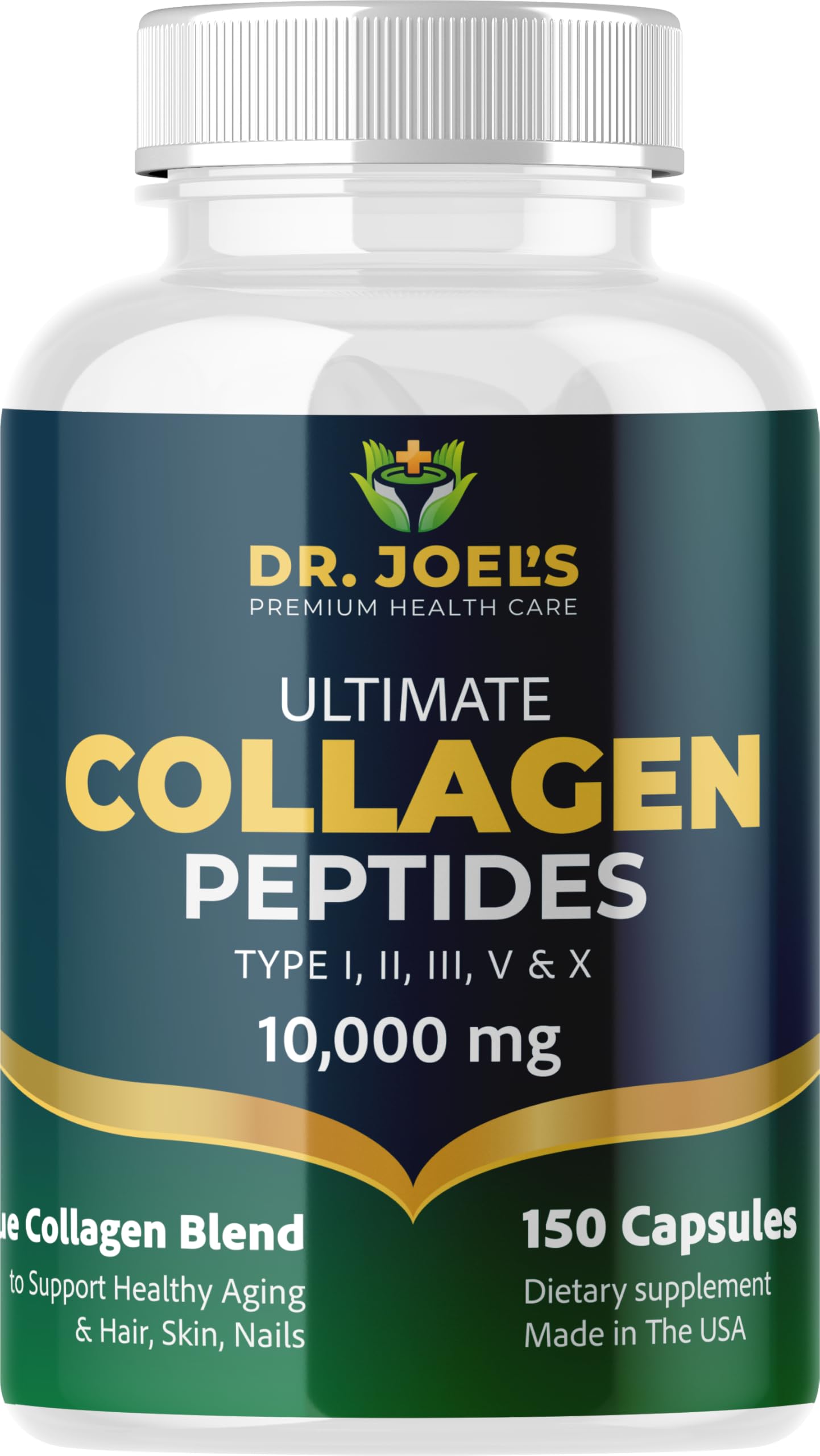 Dr. JOEL'S Multi Collagen Complex for Women and Men - Collagen Peptides Capsules with Biotin - Ultimate Collagen Pills 150 - Type I, II, III, V & X - Made in The USA Dr. JOEL'SBuy Supplements Australia