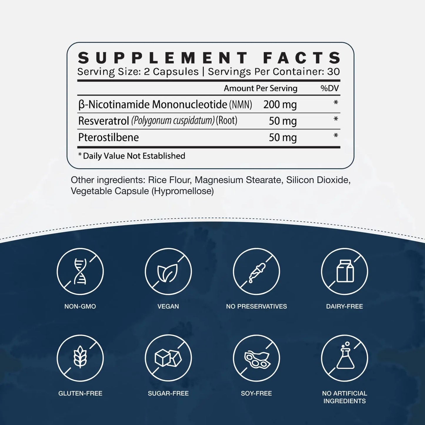 InfiniWell NMN Supplement - NAD+ Supplement Alternative with Resveratrol & Pterostilbene - Supports NAD+ Production - Anti Aging Support for Brain, Heart & Digestion (60 Capsules) InfiniWellBuy Supplements Australia