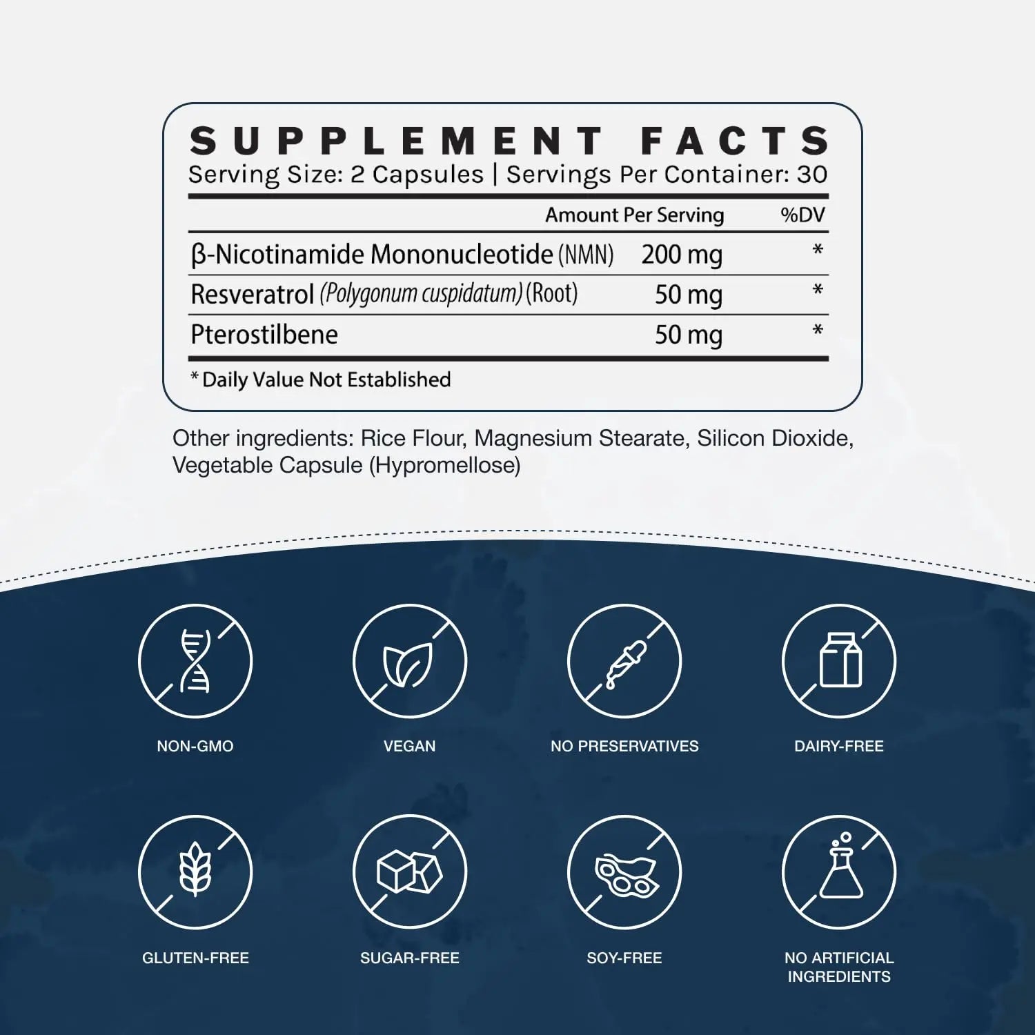 InfiniWell NMN Supplement - NAD+ Supplement Alternative with Resveratrol & Pterostilbene - Supports NAD+ Production - Anti Aging Support for Brain, Heart & Digestion (60 Capsules) InfiniWellBuy Supplements Australia