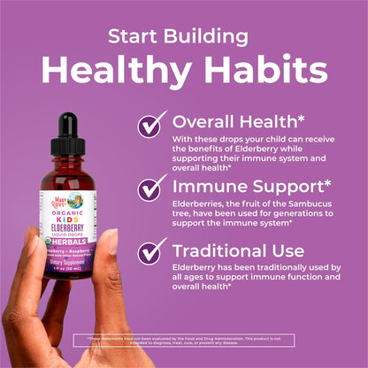 MaryRuth Organics USDA Organic Elderberry Liquid Drops for Kids | Vegan Elderberry Extract Organic Glycerin | Immune Support Supplement | Overall Health | Formulated for Ages 4-13 | 1oz MARYRUTH'SBuy Supplements Australia