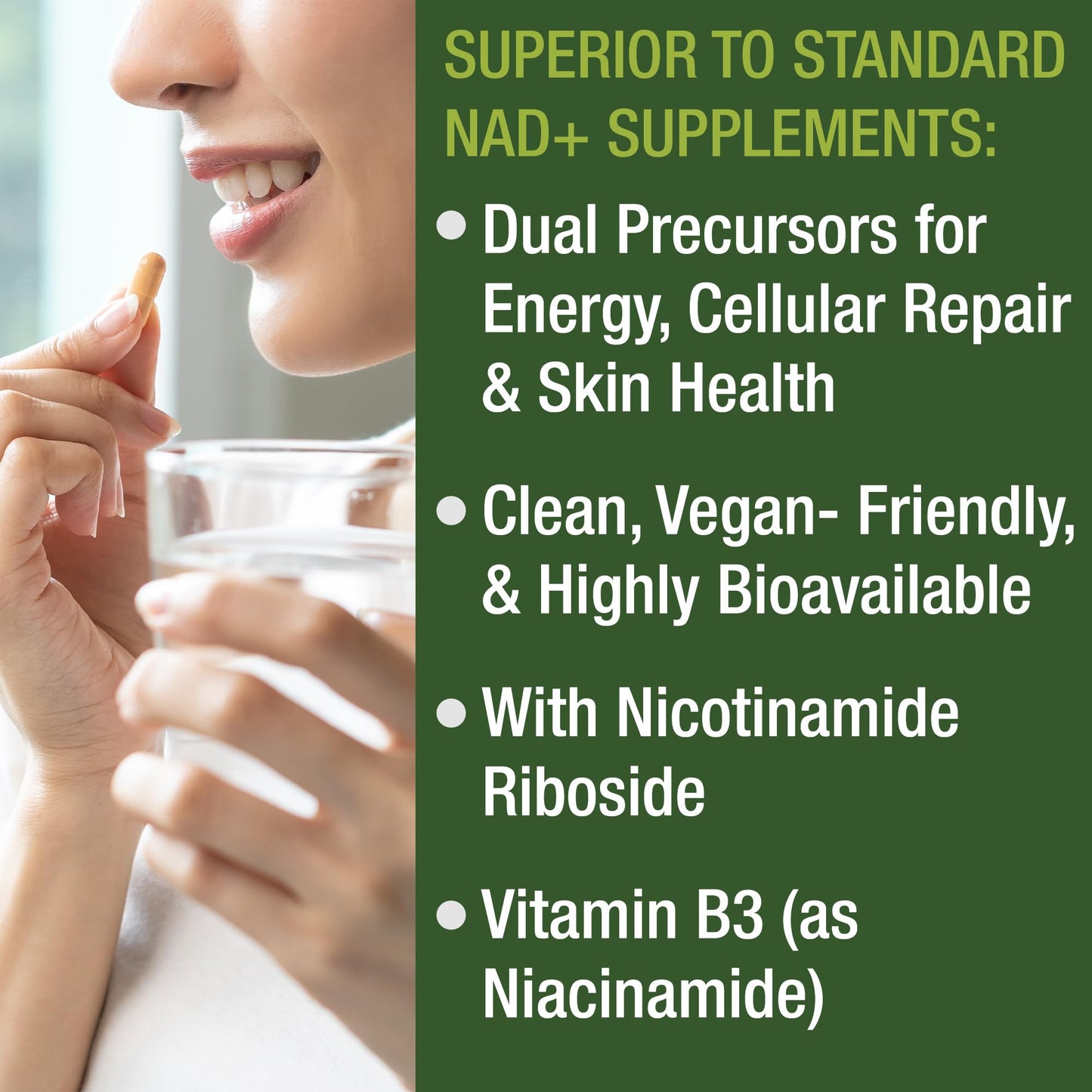 Peak Performance Nicotinamide Riboside NR Supplement Capsule. NMN Alternative NAD Supplement + Niacinamide for NAD+ Levels As We Age. 3rd Party Tested, Non-GMO, Vegan NR Vitamin for Women and Men Peak PerformanceBuy Supplements Australia