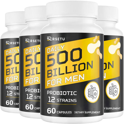 Probiotics for Men, 500 Billion CFUs & 12 Strains Mens Probiotic with Turmeric Cranberry, Goji, Gut Health for Men, for Digestive Health, Gut, Bloating & Gas, Immune, Energy Support, 120-Day Supply RSETU buy supplements Au