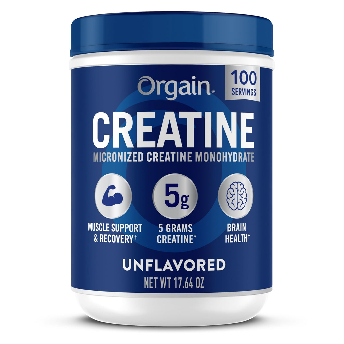 Orgain Creatine Monohydrate Micronized Powder, 100 Servings, Unflavored, Supports Muscle Growth, Post Workout Recovery and Brain Health, No Artificial Additives, for Men & Women, Vegan OrgainBuy Supplements Australia