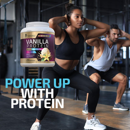 Whey Protein Powder 26g - Vanilla Ice Cream Whey Isolate Protein for Muscle Growth Nature's NutritionBuy Supplements Australia