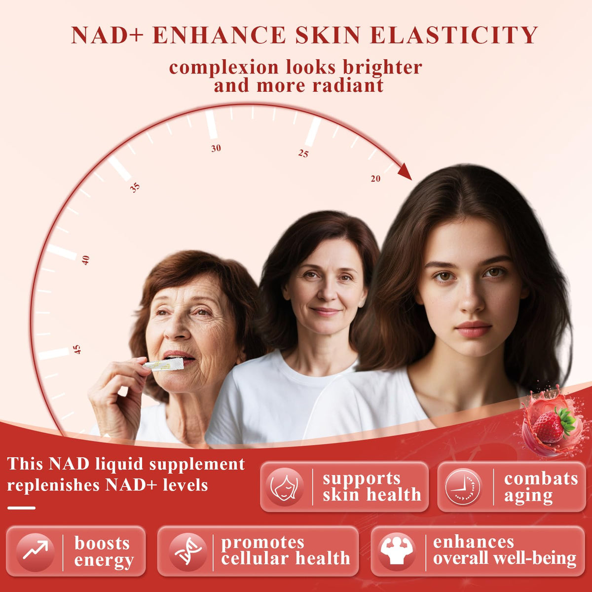 Healliance NAD+ Liquid Supplement 1000mg - Features Nicotinamide Riboside Resveratrol with PQQ for Targeted Healthy Aging and Cellular Energy Support, 30 Packets for Women and Men HeallianceBuy Supplements Australia