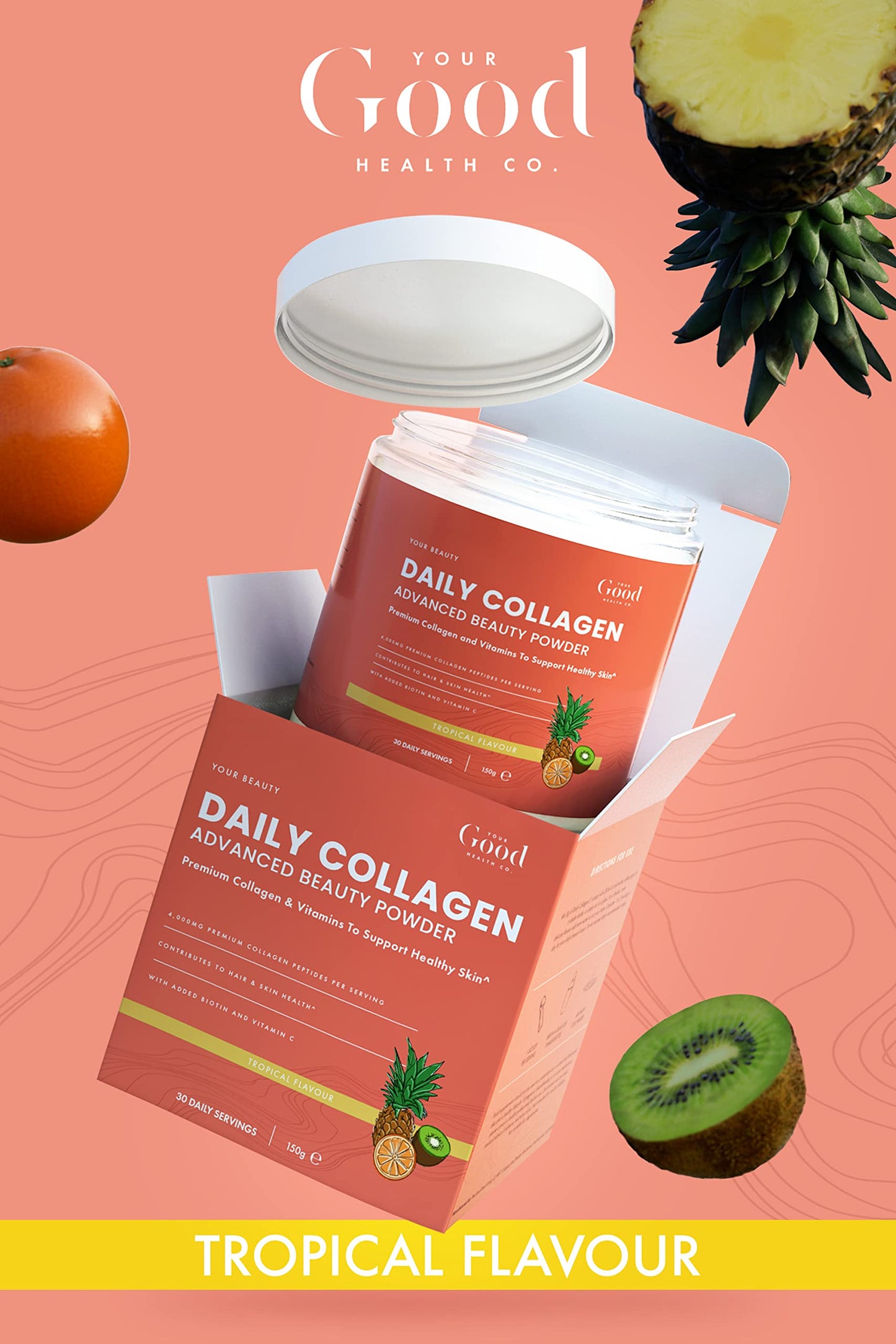 Your Good Health Co. – Your Beauty Premium Collagen Powder, Tropical | 150g Your Good Health Co.Buy Supplements Australia