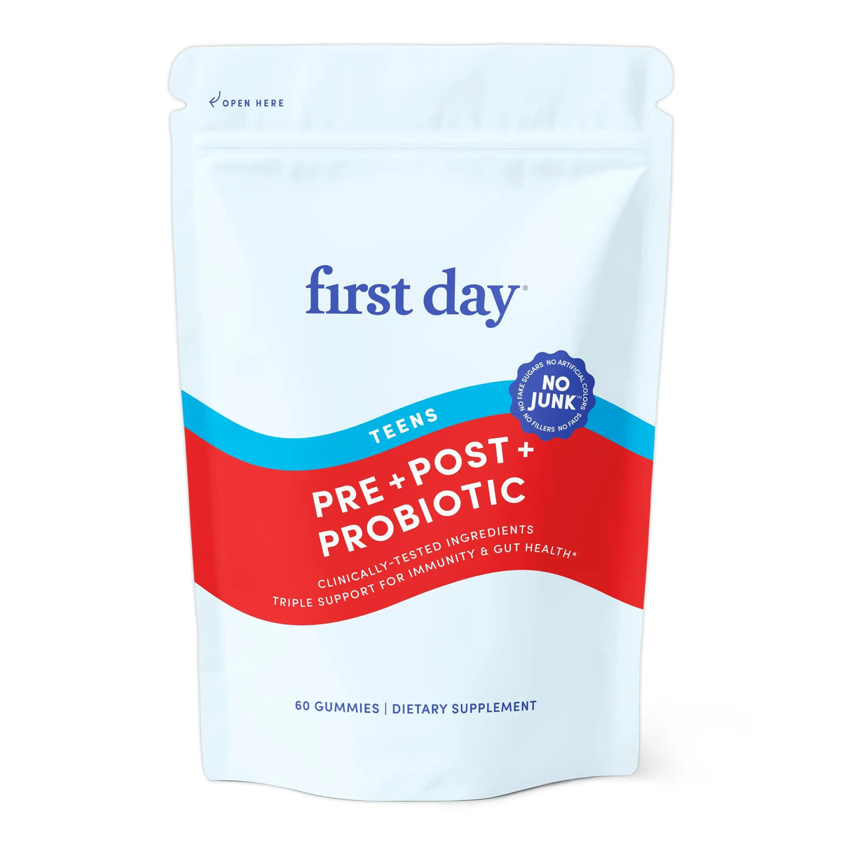FIRST DAY Teens’ Gut Sustainer Tribiotic Gummies – 3-in-1 Prebiotic, Probiotic & Postbiotic Supplement – Supports Digestive, Skin, Oral & Immune Health, Nutrient Absorption & Growth – 30-Day Supply FIRST DAYBuy Supplements Australia
