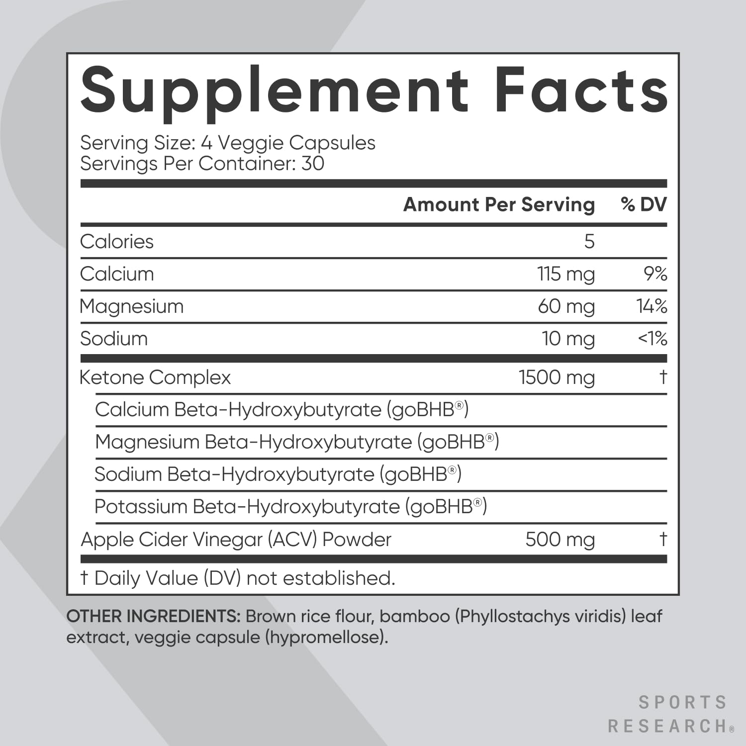 Sports Research® Keto ACV Capsules - Diet Kit System with 500mg of Apple Cider Vinegar Sports ResearchBuy Supplements Australia