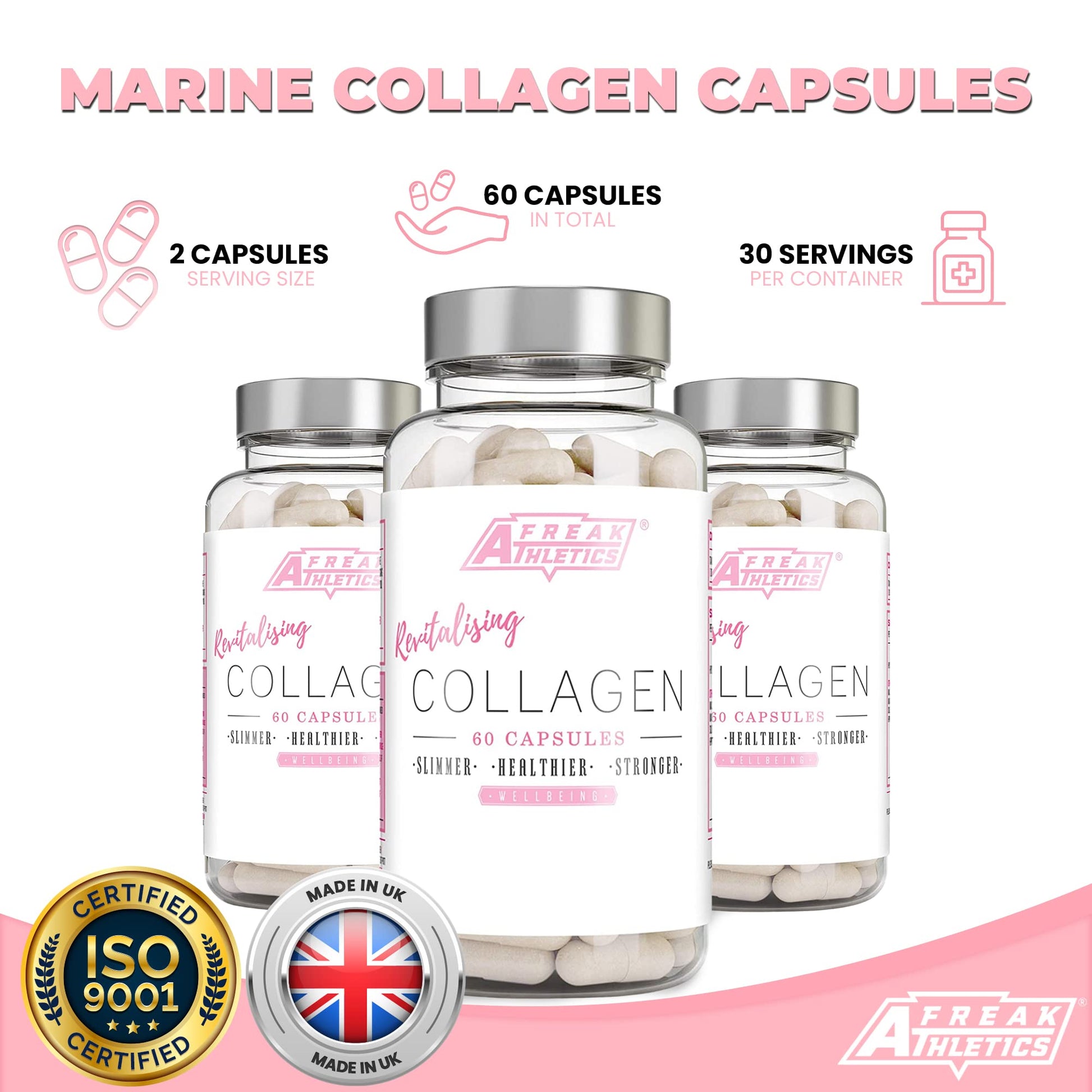 Collagen Supplements for Women - Marine Collagen Capsules - High Strength Skin, Hair Freak AthleticsBuy Supplements Australia