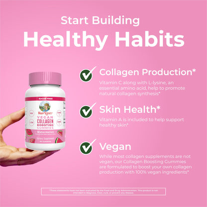MaryRuth Organics Vegan Collagen for Women & Men, Collagen Boosting Gummies, Skin Care, Lysine, Vitamin C, Vitamin A, Amla, Supplement for Hair & Skin, Vegan, Non-GMO, Gluten Free, 90 Servings MARYRUTH'SBuy Supplements Australia
