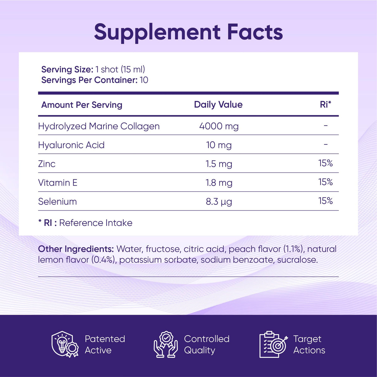 ERIC FAVRE Pure Collagen+ Liquid Collagen for Women – 4000mg Marine Peptides for Radiant Skin, Hair & Nail Health – Hyaluronic Acid, Vitamin E – 10 Shots, Peach Lemon Flavor ERIC FAVRE buy supplements Au