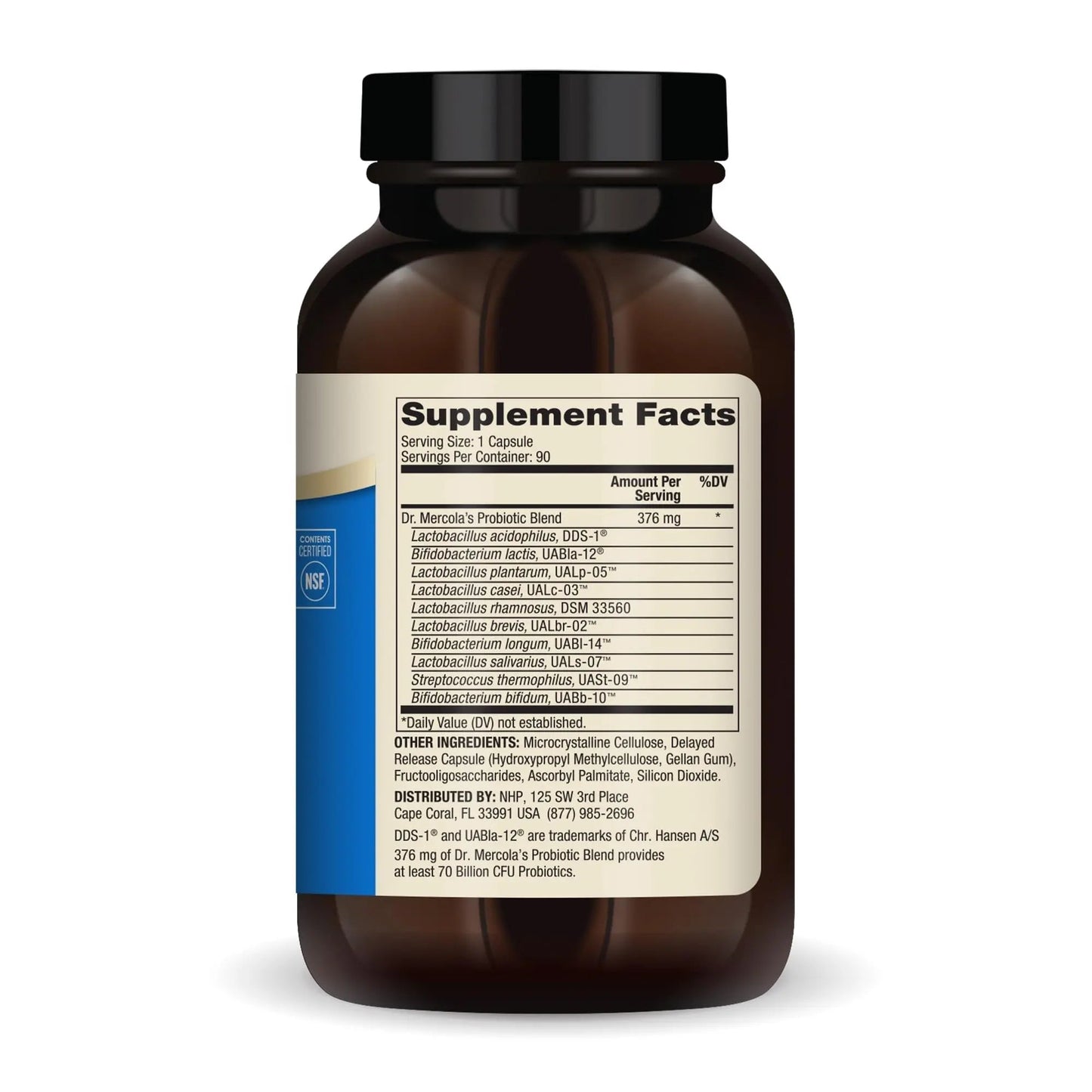 Dr. Mercola Complete Probiotics - 70 Billion CFU - Supports Immune, Digestive & Gut Health - Features 10 Strains - Shelf Stable - GMO-Free, Gluten-Free & Soy-Free - 90 Capsules (90 Servings) Dr. MercolaBuy Supplements Australia
