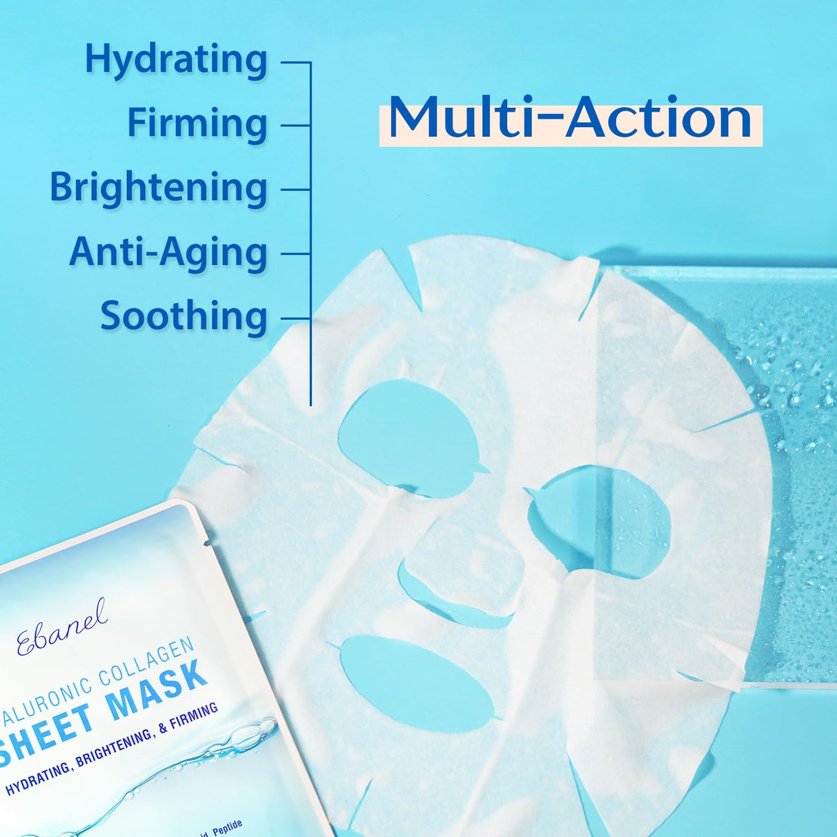 Ebanel Bundle of 40-Pack Collagen Face Mask and 8-Pack Collagen Peptide Infusion Mask Ebanel buy supplements Au