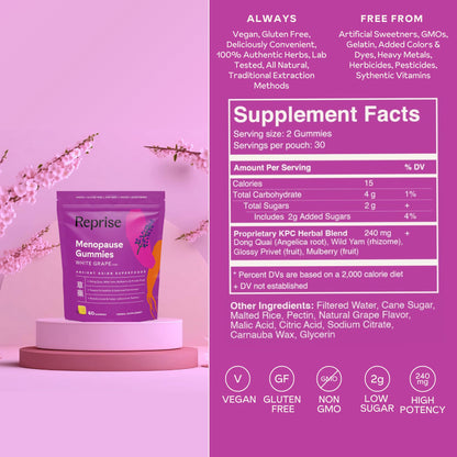 Menopause Gummies for Women | Healthy, Balanced Hormones | Reduce Hot Flashes, Night Sweats | Boosts Mood, Vitality, Energy| Dong Quai, Wild Yam, Mulberry, Privet Fruit | Low Sugar Chews, 60 Gummies RepriseBuy Supplements Australia