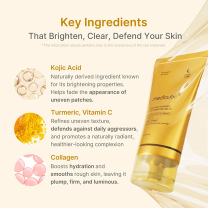 medicube Wrapping Mask Kojic Acid, Turmeric, Vitamin C Overnight Peel Off Facial Mask | Brighten & Defends Against Skin Stress for a Clear, Glowing Complexion | Korean Skin Care, 2.53 fl.oz medicube buy supplements Au