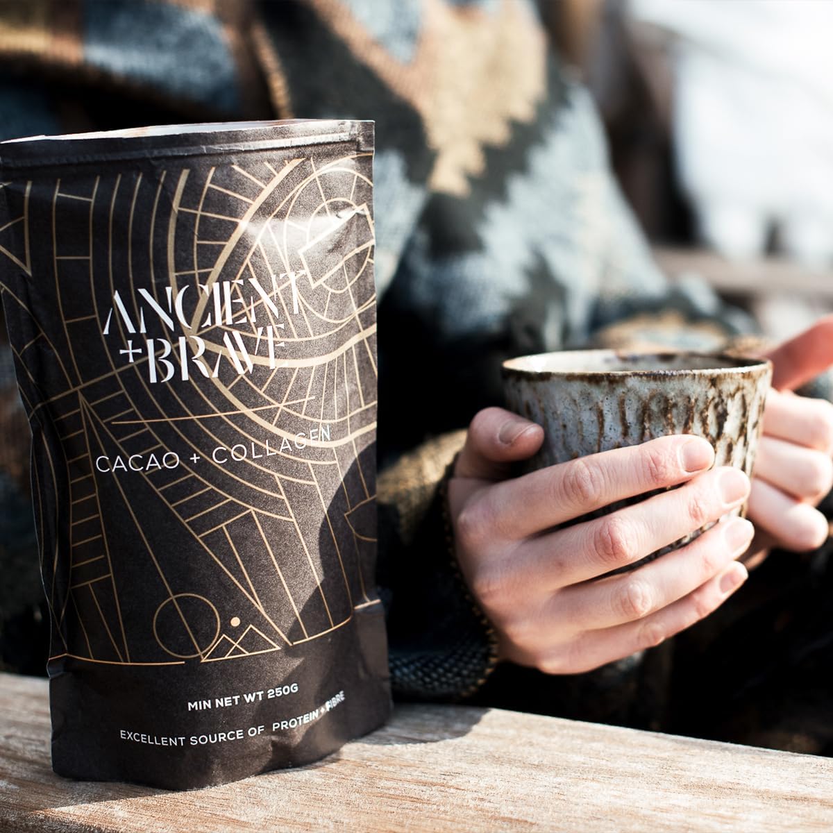 Ancient + Brave - Cacao + Collagen Powder 250g - Peruvian Raw Cacao Hot Chocolate with Grass Ancient + BraveBuy Supplements Australia
