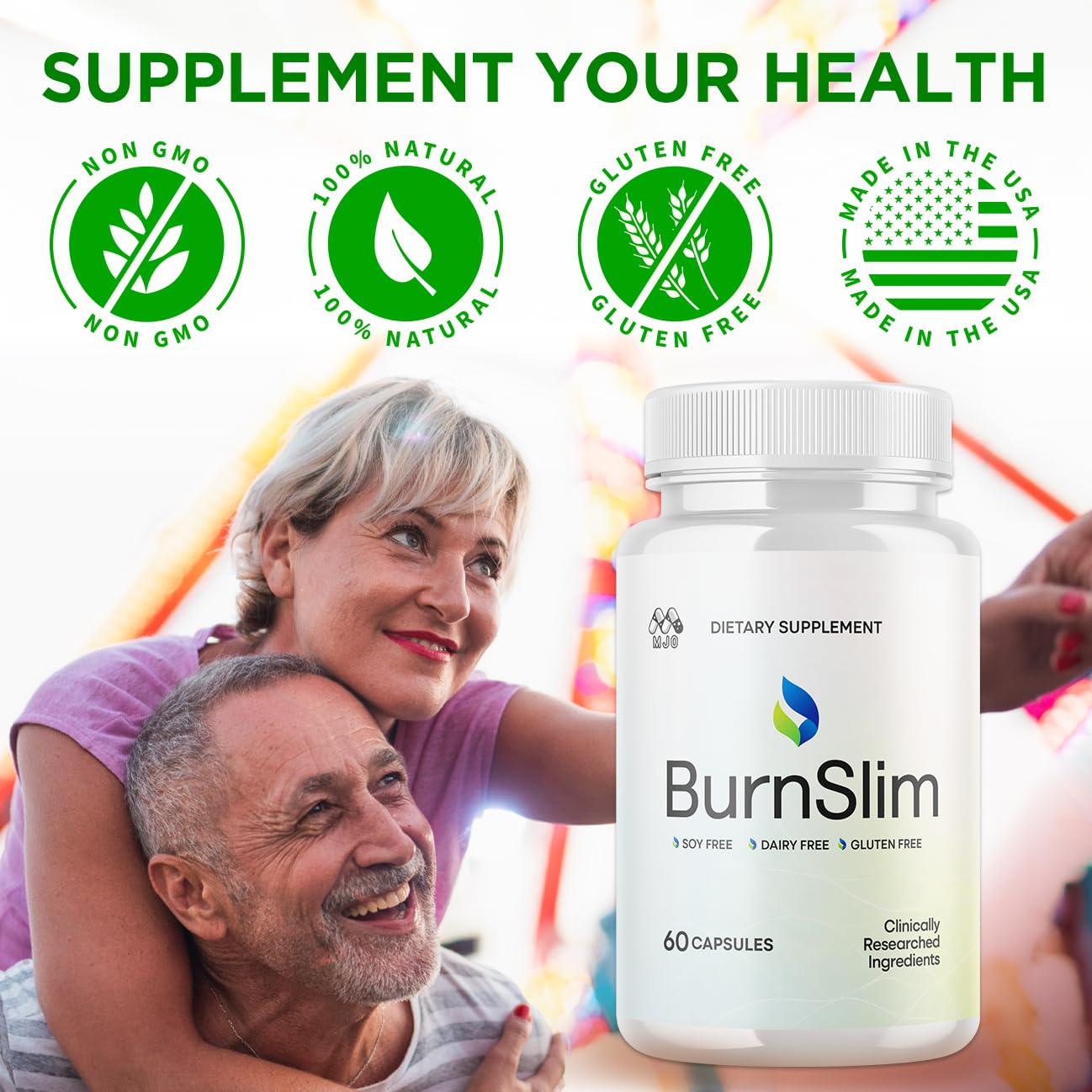 Burn Slim Capsules, Official Burnslim Pills with All Natural Ingredients, Advanced Burn Slim Health and Wellness Vitamin Supplement Supporting Active Lifestyle for Women and Men (60 Capsules) MJOBuy Supplements Australia