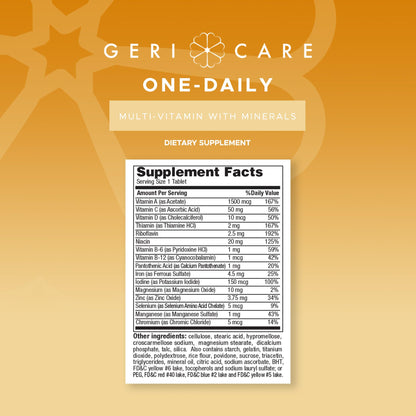 GeriCare One-Daily Multi-Vitamin & One-Daily Multi-Vitamin + Minerals Bundle – Complete Daily Nutritional Support with Essential Minerals for Energy GeriCareBuy Supplements Australia