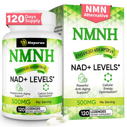 Mapurwn NMNH (Dihydronicotinamide Mononucleotide), NMN Supplement, 500mg per Serving NAD Supplement to Boost NAD+ Levels As We Age for Women & Men, Anti-Aging, Energy, Focus, 120 Count MapurwnBuy Supplements Australia