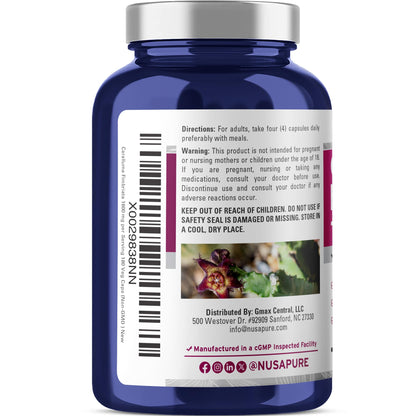 NusaPure Caralluma Fimbriata 1600mg - 180 Veggie Capsules (Non-GMO, Vegan) NusaPureBuy Supplements Australia
