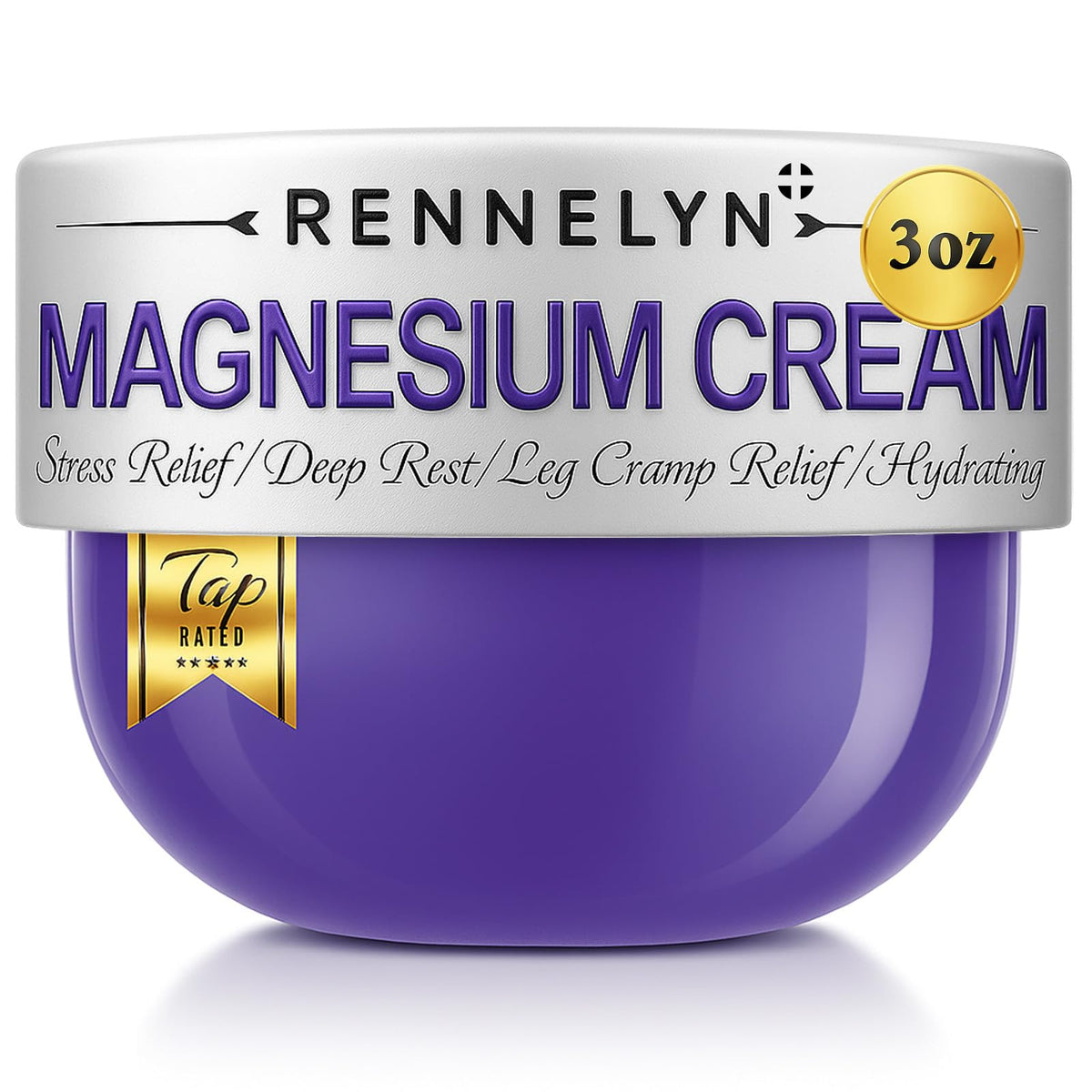 Magnesium Cream Leg Cramps: Soothing Lotion with Magnesium Glycinate, Malate, & Chloride (3 OZ FL, Lavender) RennelynBuy Supplements Australia