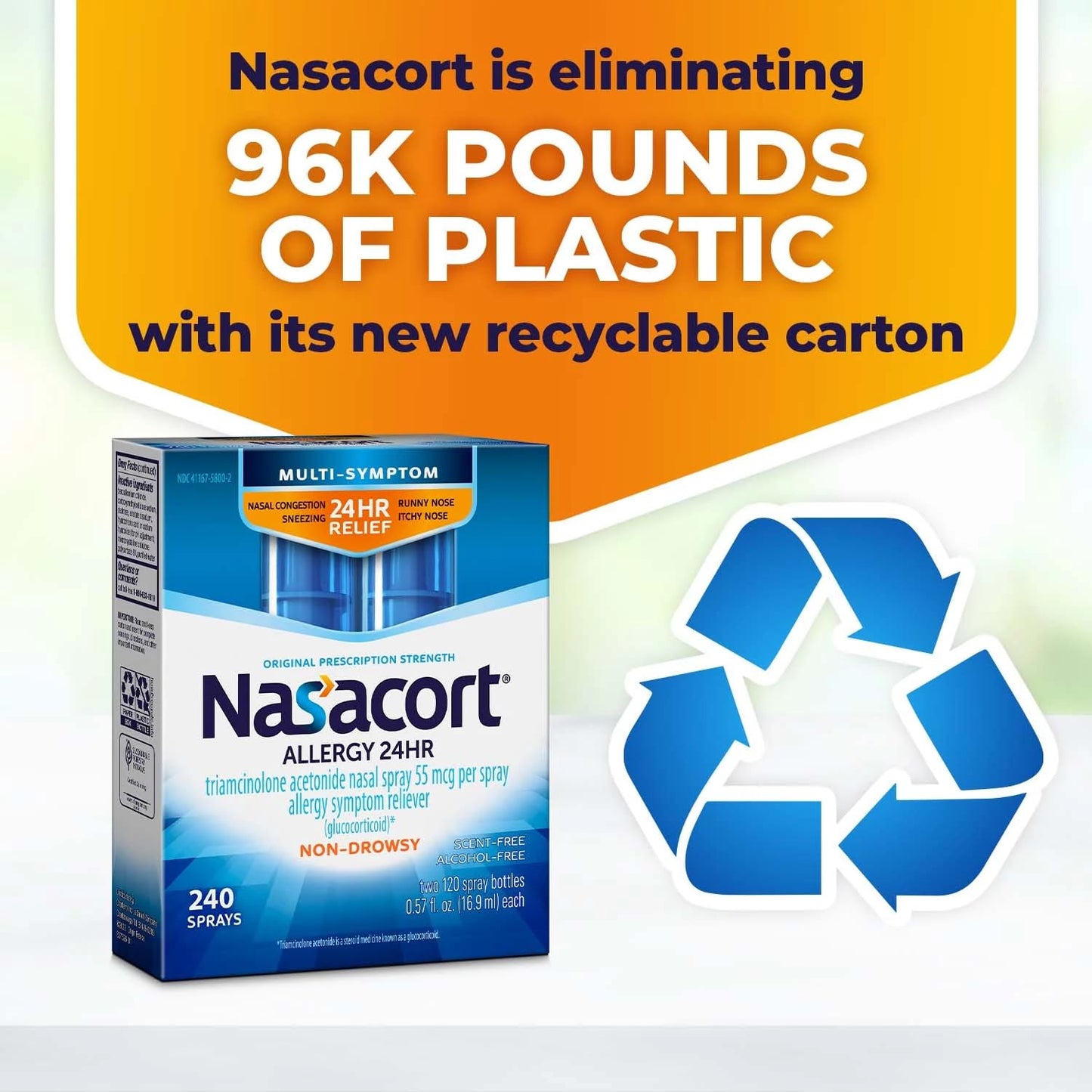 Nasacort 24HR Allergy Nasal Spray for Adults, Non-drowsy & Alcohol Free, 150 Spray Pack Nasacort buy supplements Au