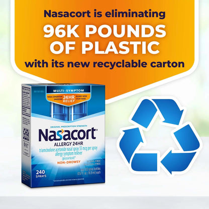 Nasacort 24HR Allergy Nasal Spray for Adults, Non-drowsy & Alcohol Free, 150 Spray Pack Nasacort buy supplements Au