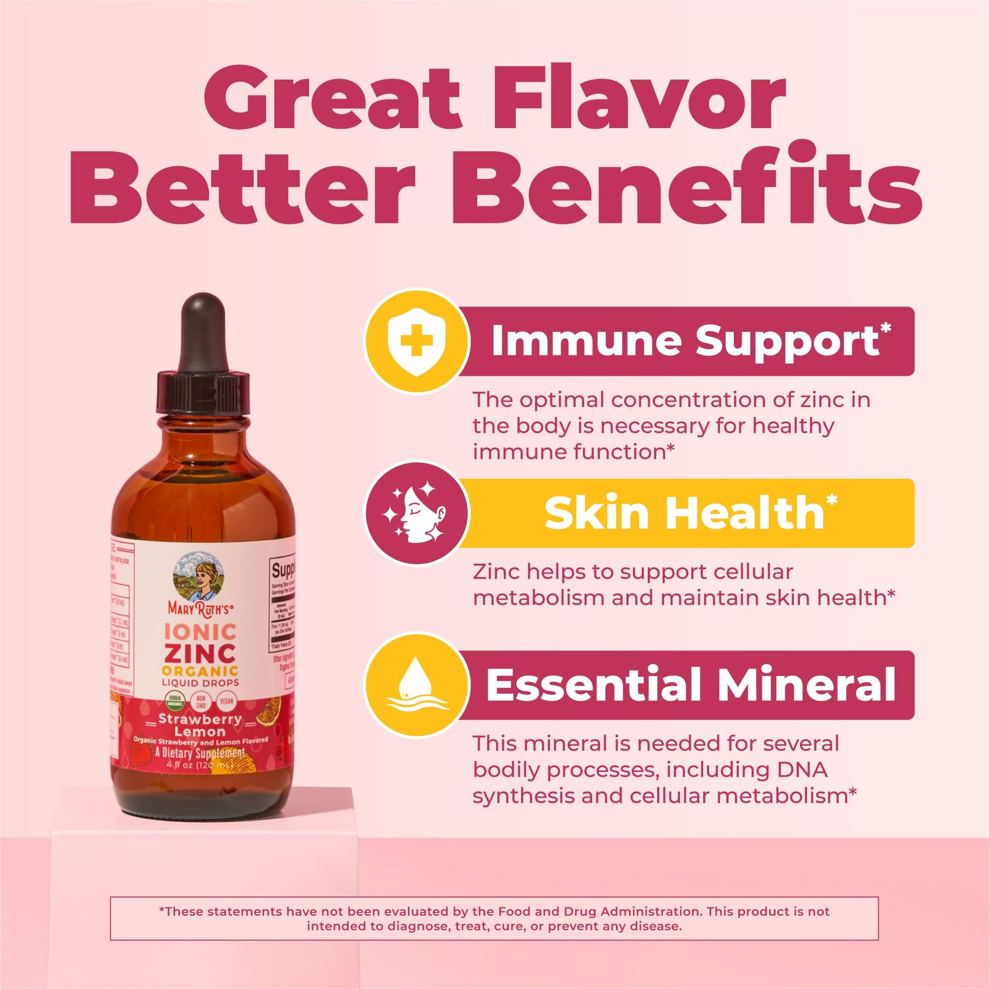 MaryRuth's Organic Liquid Zinc Supplement for Kids & Adults | Immune Support | Skin Health | Antioxidant | Cellular Metabolism | Zinc Sulfate | Vegan | Non-GMO | Sugar Free | Gluten Free | 4 oz MARYRUTH'SBuy Supplements Australia