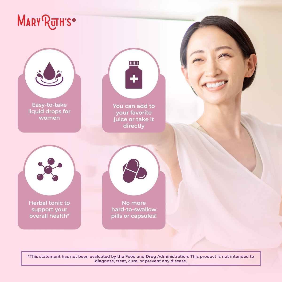 MaryRuth Organics USDA Organic Women's Wellness Liquid Herbal Supplements | Includes Stinging Nettle, Raspberry Leaf, Eleuthero Root, Chaste Tree Berry | Menstrual Support | Non-GMO, Vegan MARYRUTH'SBuy Supplements Australia