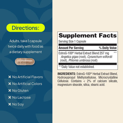 Nature's Wonder Not Today Hormones Perimenopause and Menopause Support Supplement for Women with Estro-G100, Supports Hot Flashes and Night Sweats 60 Vegetarian Capsules, 60 Day Supply Nature's WonderBuy Supplements Australia