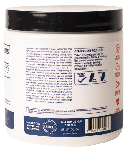 CREATINE HCl Powder for Men and Women, Muscle Strength, Brain Performance, Heart Health & Immune Support - Raw Tart Taste, 90 Servings POWER PLAY FUELBuy Supplements Australia