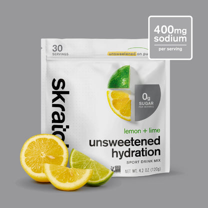 Skratch Labs Unsweetened Hydration Sport Drink Mix | Sugar Free | Electrolytes Booster | Lemon + Lime Bundle | Non-GMO, Vegan, Kosher, Keto, Paleo