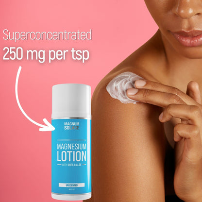 Magnum Solace Magnesium Lotion with Aloe & Shea – Apply to Legs – Alternative to Topical Magnesium Cream Magnum SolaceBuy Supplements Australia