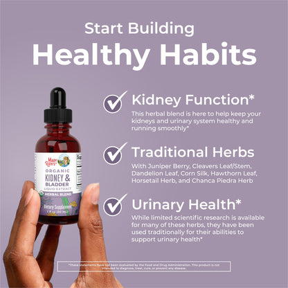 MaryRuth Organics Herbal Supplement Drops | Support Renal & Urinary Systems | Juniper Berry | Cleavers | Dandelion | Hawthorn | Horsetail & Chanca Piedra | Vegan | Non-GMO | 1 Fl Oz MARYRUTH'SBuy Supplements Australia