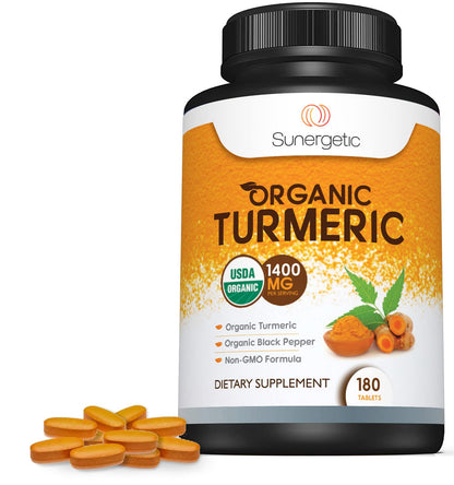 Sunergetic USDA Certified Organic Turmeric Supplement – Includes Organic Turmeric SunergeticBuy Supplements Australia